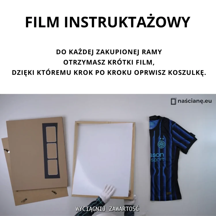 ST-Frame 2 - Ramka drewniana na koszulkę, t-frame, drewniane ramki na koszulki, drewniana rama na koszulkę sportową, drewniana ramka na koszulkę czarna, drewniana ramka naturalna