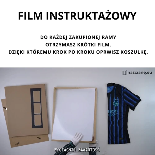 ST-Frame 3 - Ramka drewniana na koszulkę, t-frame, drewniane ramki na koszulki, drewniana rama na koszulkę sportową, drewniana ramka na koszulkę czarna, drewniana ramka naturalna